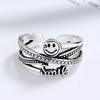 Korean Smiley Braided Multi-layered Ring for Women with Fashionable Temperament Open Index Finger Ring
