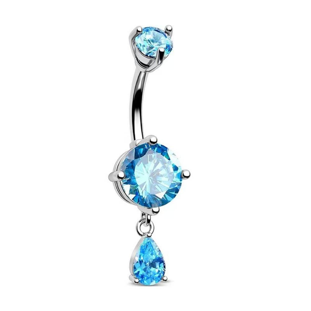 Teardrop Shape Navel Ring Crystal Belly Piercing Jewelry Fashion Belly Button Rings  Daily