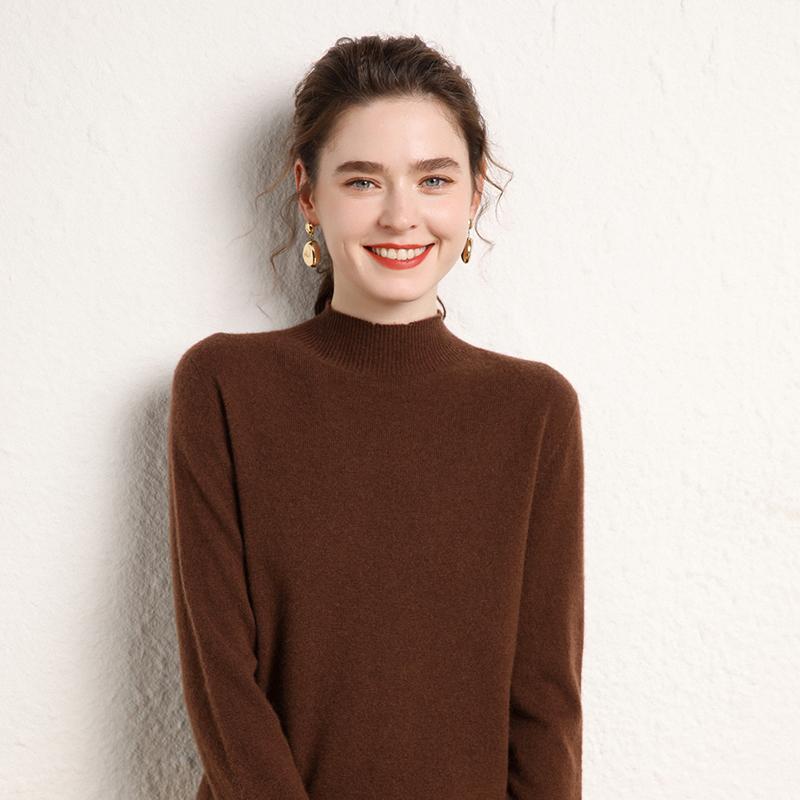 Women's Cashmere Sweater Qinghe Cashmere 100% Cashmere Women's Autumn and Winter Cashmere Sweater Soft and Warm