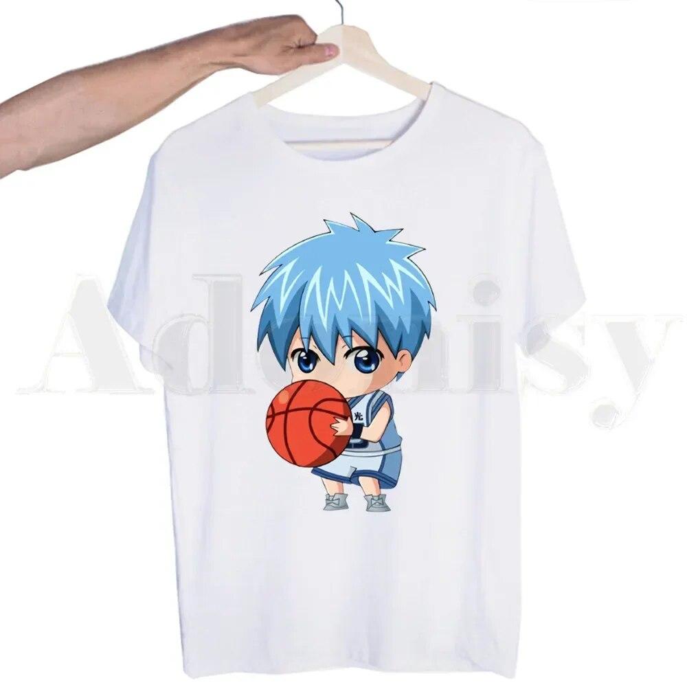 Баскетбольная горячая японская футболка Kuroko No Basket с аниме для унисекс, топы унисекс с короткими рукавами, футболка унисекс, белая футболка, женские футболки