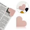 2Pcs Simple Heart Shape Bookmarks Handmade Artificial Leather Label Notepad Label Book Reading Bookmarks
