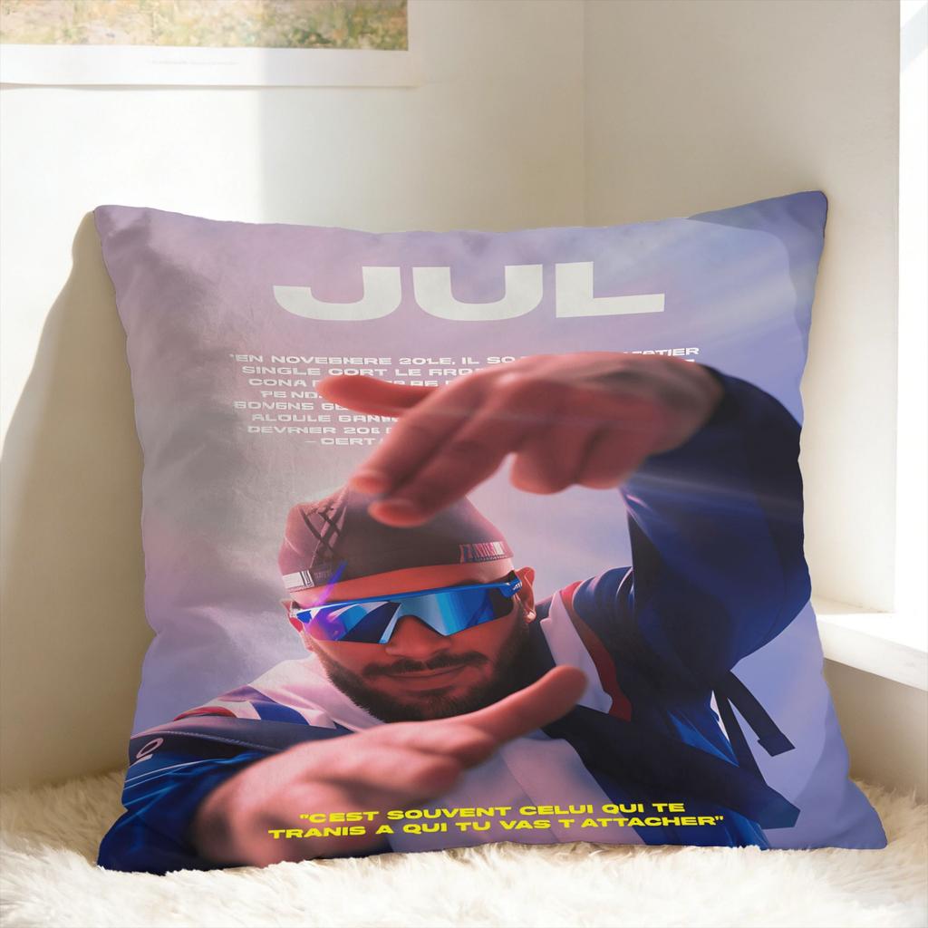 Rapper Jul Pillow Case Square Pillow Cover Vintage Cushion Cover For Office Car Home Decor