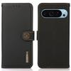 KHAZNEH For Google Pixel 10 Pro/10/9 Pro/9 Case RFID Blocking Anti-Drop TPU+Genuine Cow Leather Phone Cover