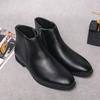 Luxury Brand Mens Ankle Boots High Quality Black Leather Comfy Chelsea Men Boots British Style Leisure Walk Leather Casual Shoes