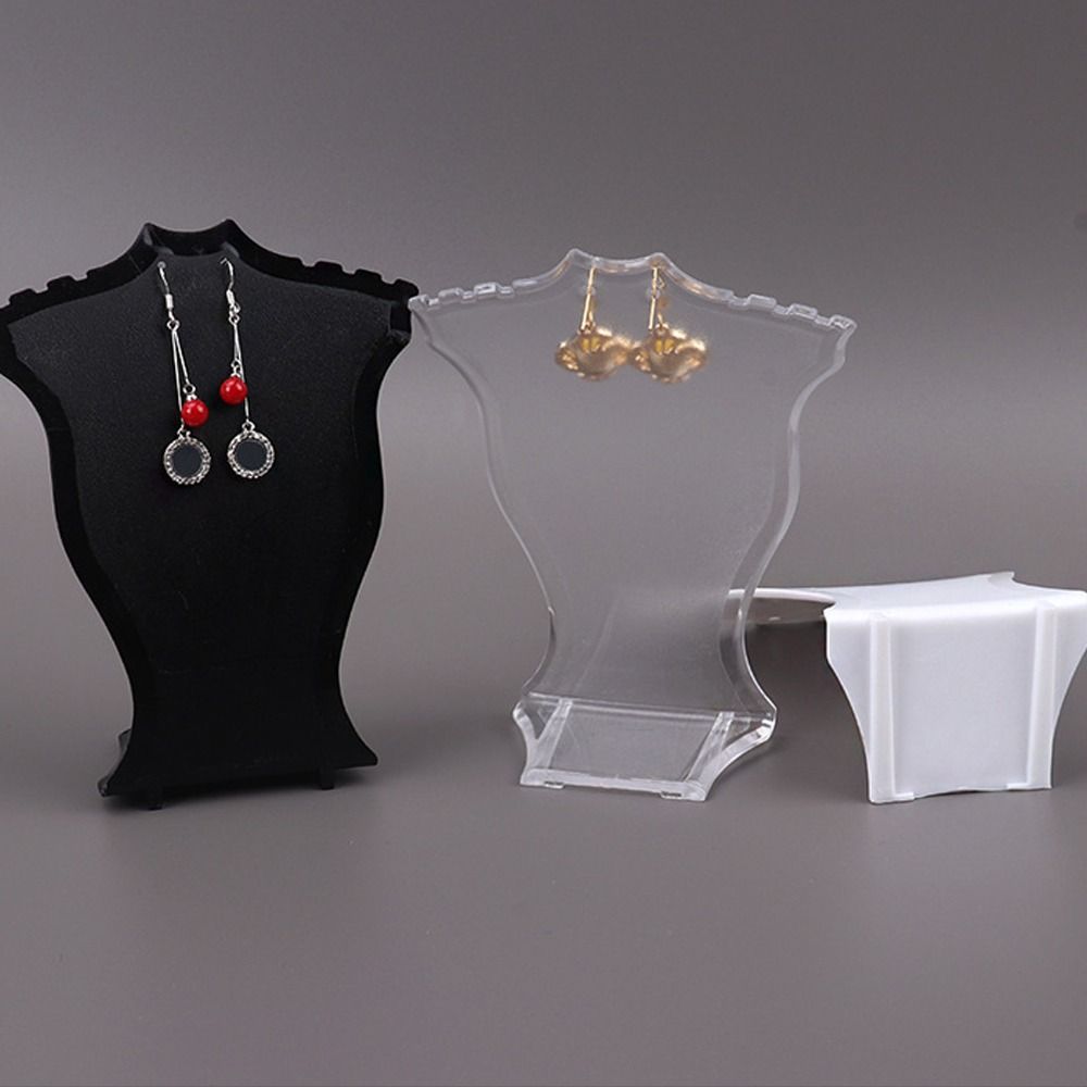 Mini Necklace Display Rack Acrylic Mannequin Pendant Model Creative Showing Stand Jewelry Shop