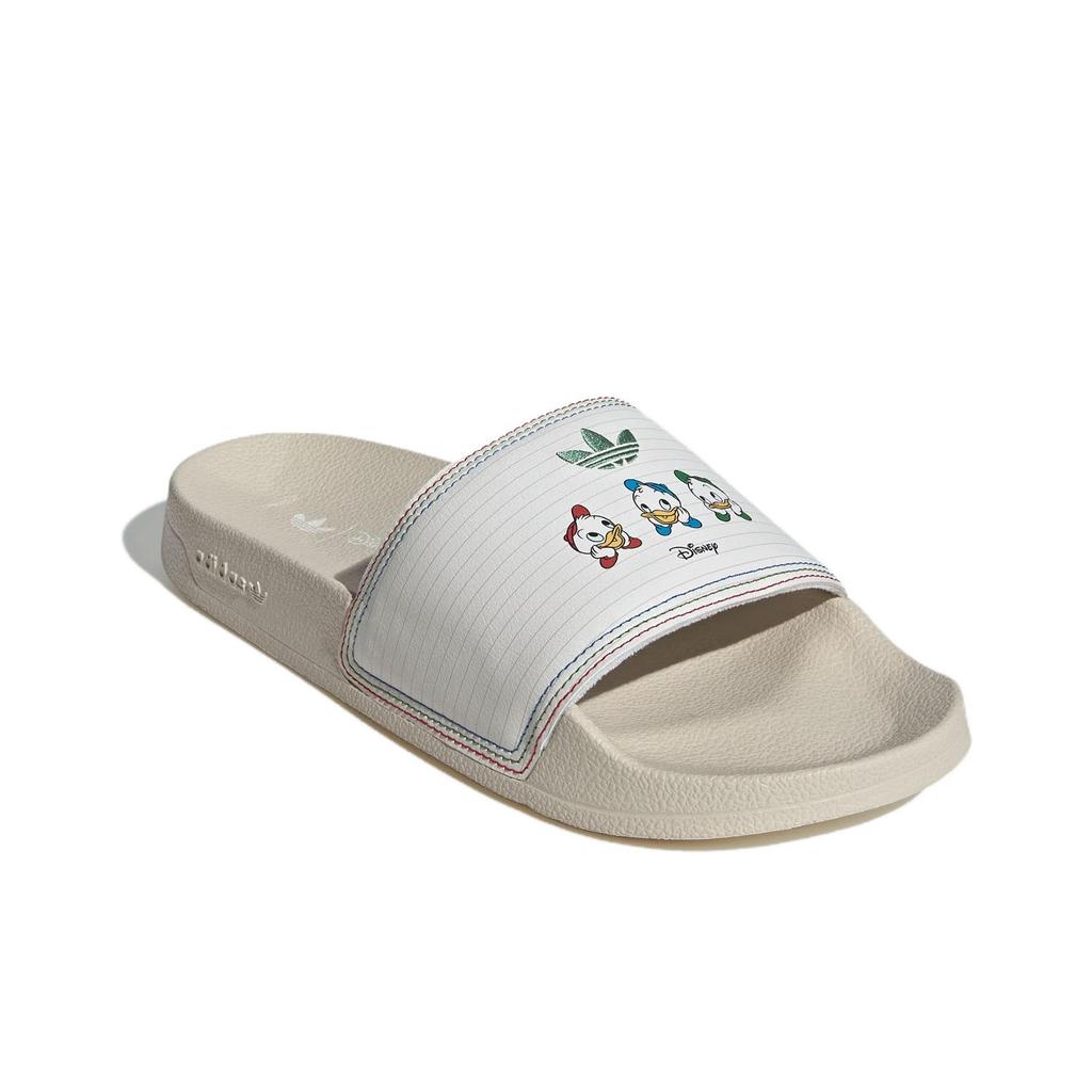 Disney x adidas Adilette Lite Шлепанцы Хьюи, Дьюи и Луи Унисекс Кроссовки Кремовый Прозрачно-коричневый Облачно-белый JR5456