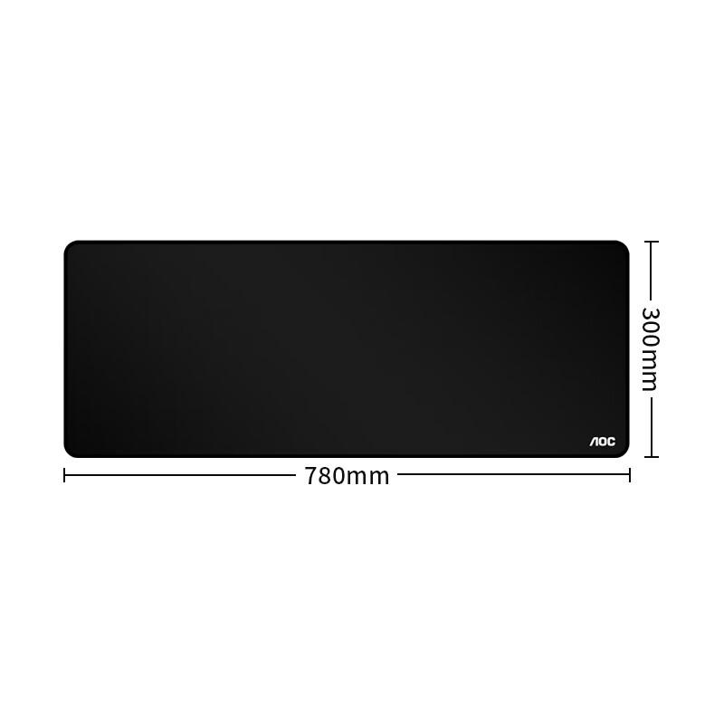 AOC Full-Property Series Gaming Mouse Pad, Extra Large 780*300*2mm, Thickened with Locked Edges, Office Keyboard Computer Desk Pad, Black M205/93