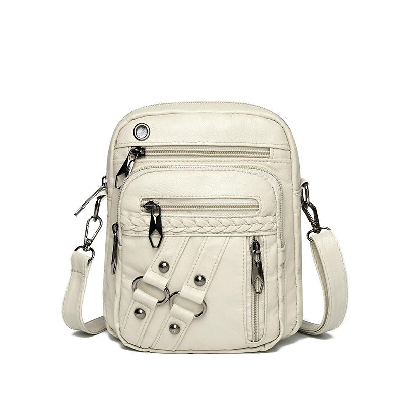 Женская мягкая кожаная сумка через плечо, сумка для мамы, большая вместимость, ретро-сумка для мобильного телефона