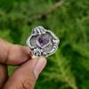 African Amethyst Rough Gemstone Solitaire Birthday Wife Ring 925 Sterling Silver