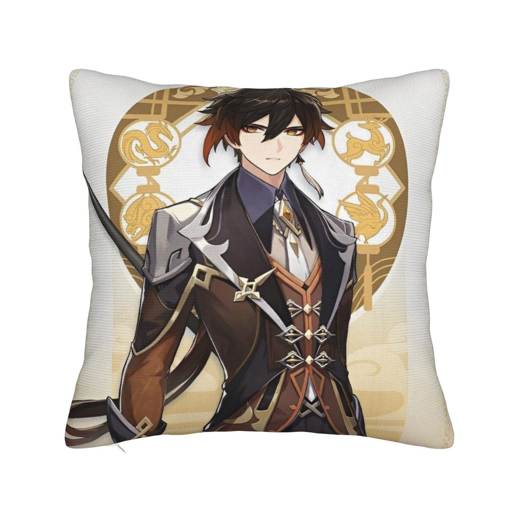 Genshin Sucrose Pillowcase Printed Fabric Cushion Cover Decorations kawaii game anime online games Pillow Case Cover Home Zipper