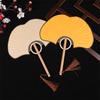 Exquisite Rice Paper Fan Chinese Style Ginkgo Round Fan Props For Photographs Hand Fan Home Decoration Calligraphy Crafts