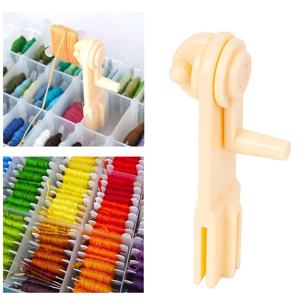 String Winder Thread Card Embroidery Plastic Thread Bobbins Floss for Manual Storage Holder Winding Stitches Wound