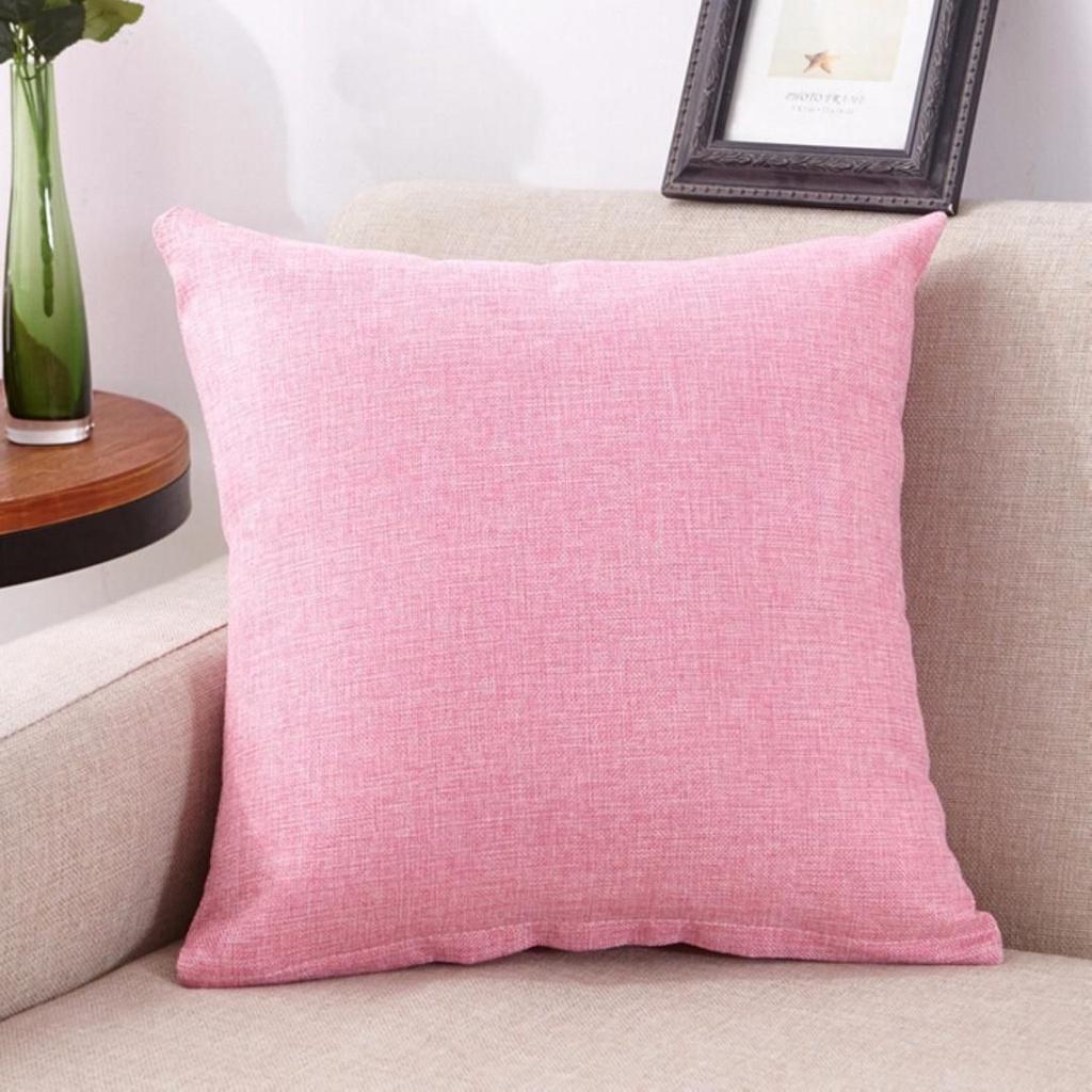 Luxurious Pure Color Cotton Linen Throw Pillow Cover For Home Office Sofa Decor