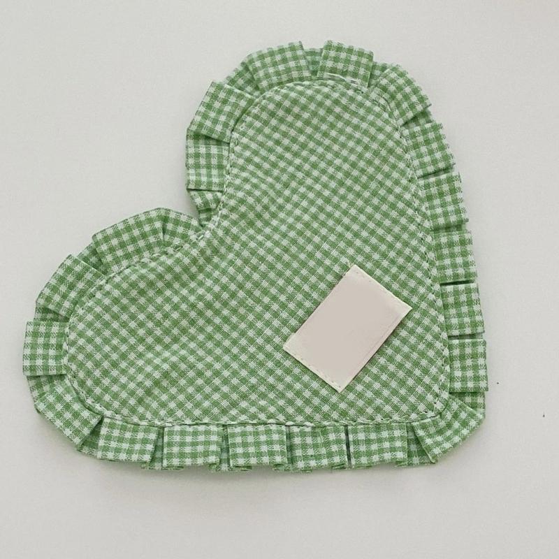 Meal Mat Heart Shape Checked Cotton Placemat Heat Insulation Pad For Family Living Room Meals Mat