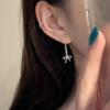 Elegant Bowknot Studs Jewelry Delicate Bowknot Pendant Ear Studs Silver Plated Earrings Adornment for Ladies
