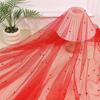 Semi Transparent Pearl Chiffon 0.75*3M Wedding Arch Drapes Table Runner  Dining Decoration