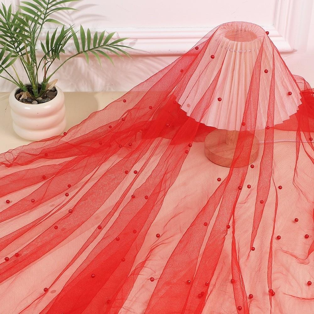 Semi Transparent Pearl Chiffon 0.75*3M Wedding Arch Drapes Table Runner Dining Decoration