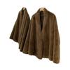 New thickened medium and long imitation mink plush coat with integrated fur and environmentally friendly fur coat for women