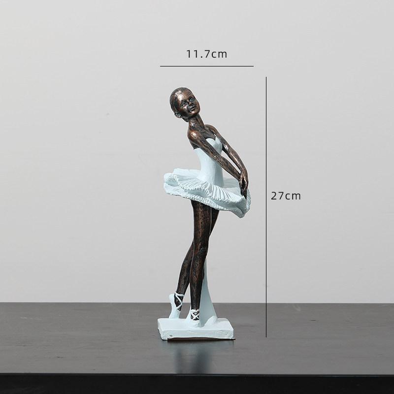 Creative Black Ballet Retro Ornaments Living Room TV Cabinet Home Wine Cabinet Decoration Resin Craft Hot Style