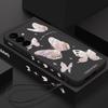 Butterfly Pattern Hand Lanyard Case For Samsung S25 S24 S22 Plus Ultra S23 S21 S20 FE A55 A54 A53 A34 A25 A15 A14 5G A51 A32 A13 TPU Soft Phone Cover