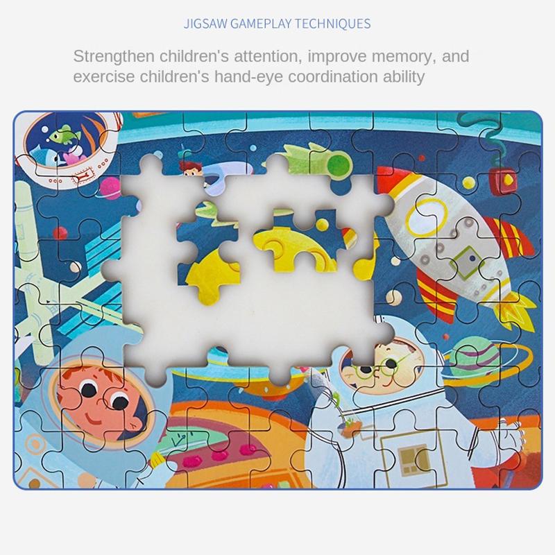 Пазл из 60 деталей, игры Монтессори, мультяшные животные, транспорт, пазлы с динозаврами для детей, развивающие игрушки, детский рождественский подарок