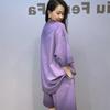Большой размер Вес 100 кг Можно носить Шорты с короткими рукавами Градиентный цвет Повседневный костюм Женский Летний Стразы Свободная футболка с короткими рукавами Костюм-двойка