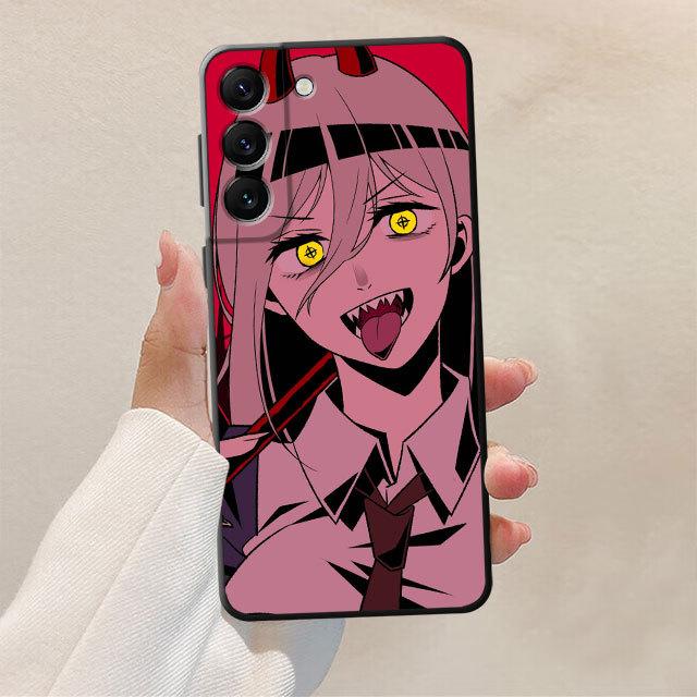 Черный мягкий чехол для Samsung Galaxy S23 S9 S7 Edge S10e S10 S22 Ultra 5g S8 S21 Plus S20 Fe S21ultra, чехол, мужская сумка с бензопилой в стиле аниме