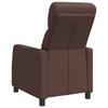 Recliner Chair Brown Faux Leather