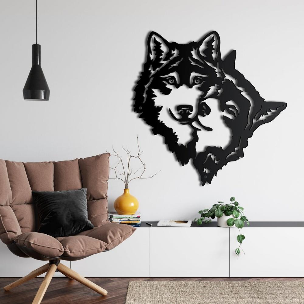 Metal Wall Art, Metal Wolves Art, Metal Wolf Head, Metal Wall Decor