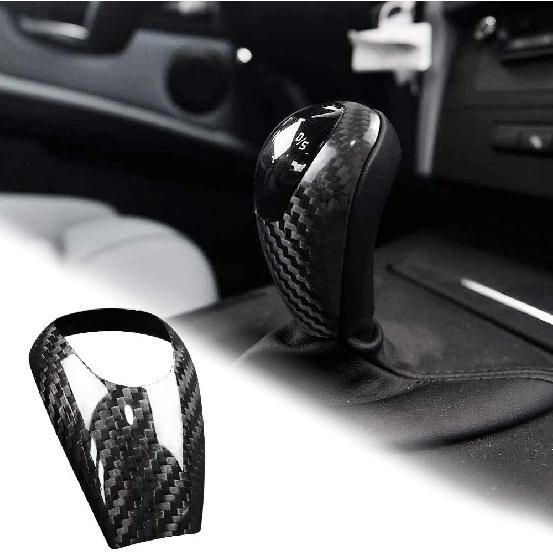 Gear Shift Knob Cover Interior Trim for BMW M2 F87 M3 F80 M4 F82 M5 F83 F10 F12 F13 X5M F85 X6M F86 Accessories, Carbon Fiber.