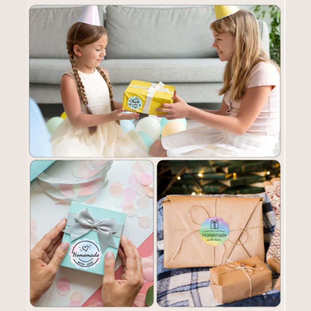 140pcs Tear-resistant Square Label Sticker Waterproof Printer Paper Portable Thermal Label Roll