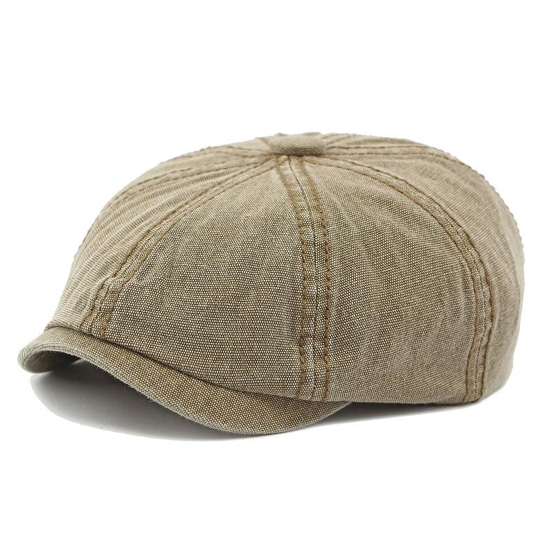 Denim Octagonal Hat Men British Beret Duck Tongue Painter Hat Retro Newsboy Hat