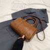 Ielgy Retro Fashion Texture Trendy Korean Style All-Match Cross-Body Boston Portable Pillow Bag