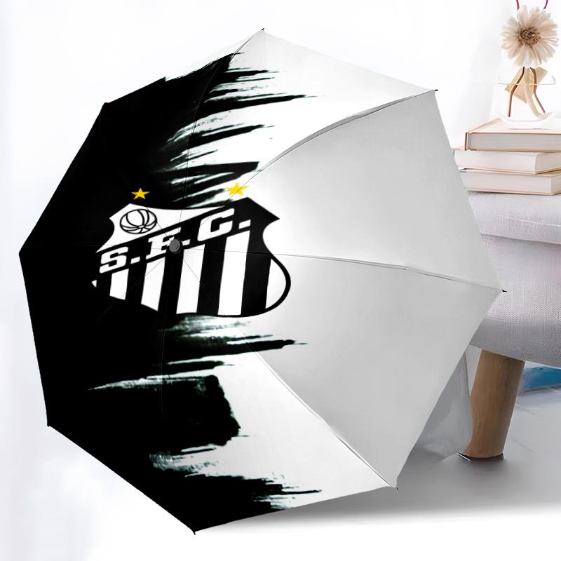 Printed Santos SFC logo Folding Umbrella,Outdoor,Leisure,And Travel Umbrella,Durable Umbrella Fabric,Birthday And Holiday Gift