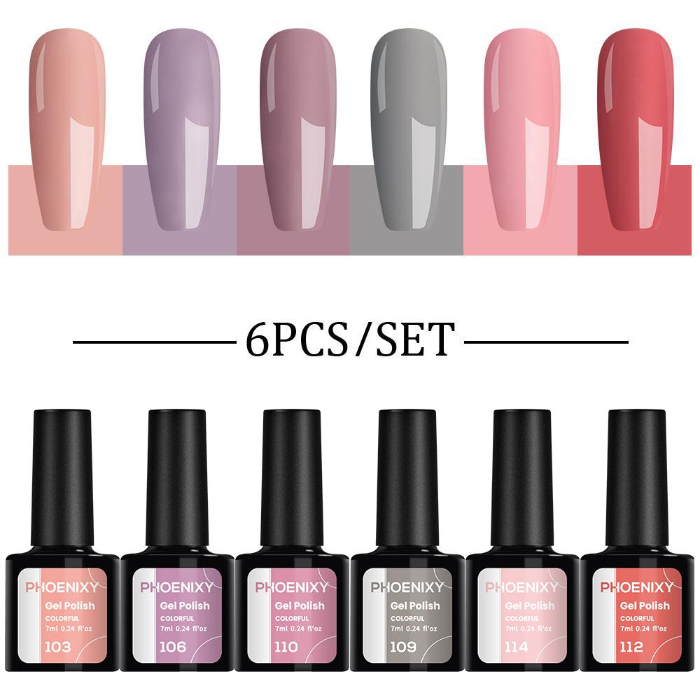 Набор гель-лака для ногтей8 мл 6 цветов