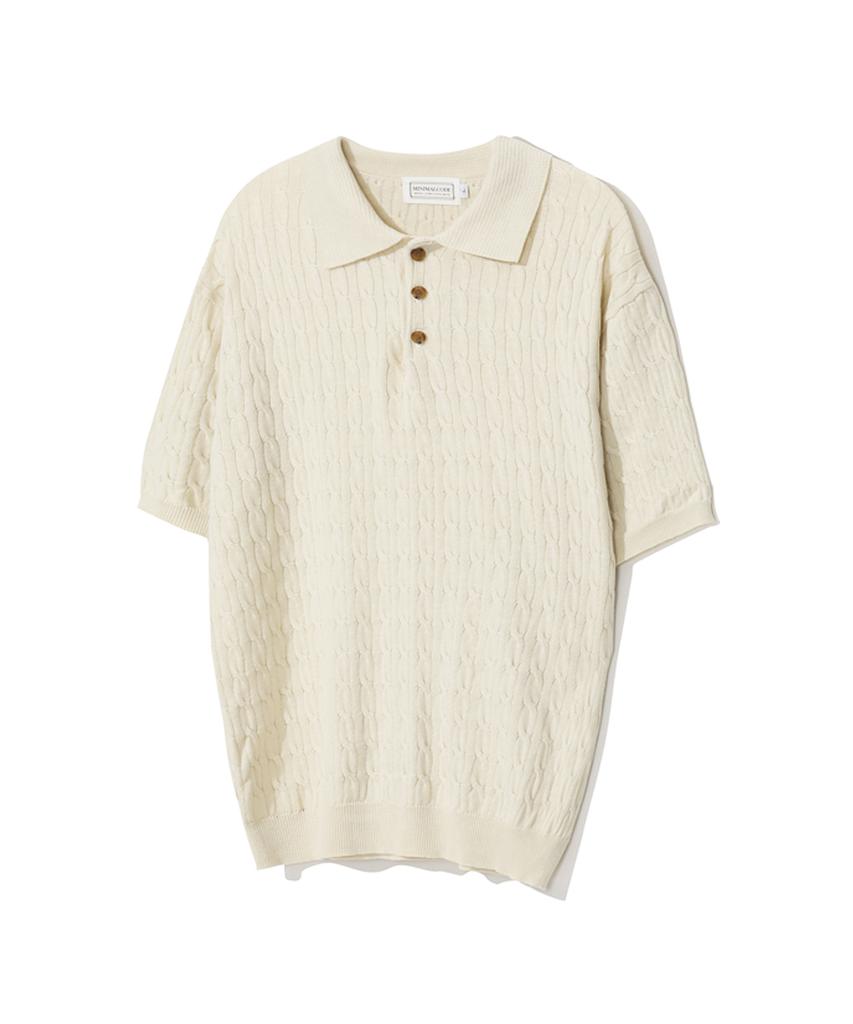 MINIMALCODE Cable Weave Collar Half Knit - 5 Colors