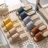 Summer Cotton Linen Open-Toe Couple Slippers for Men and Women