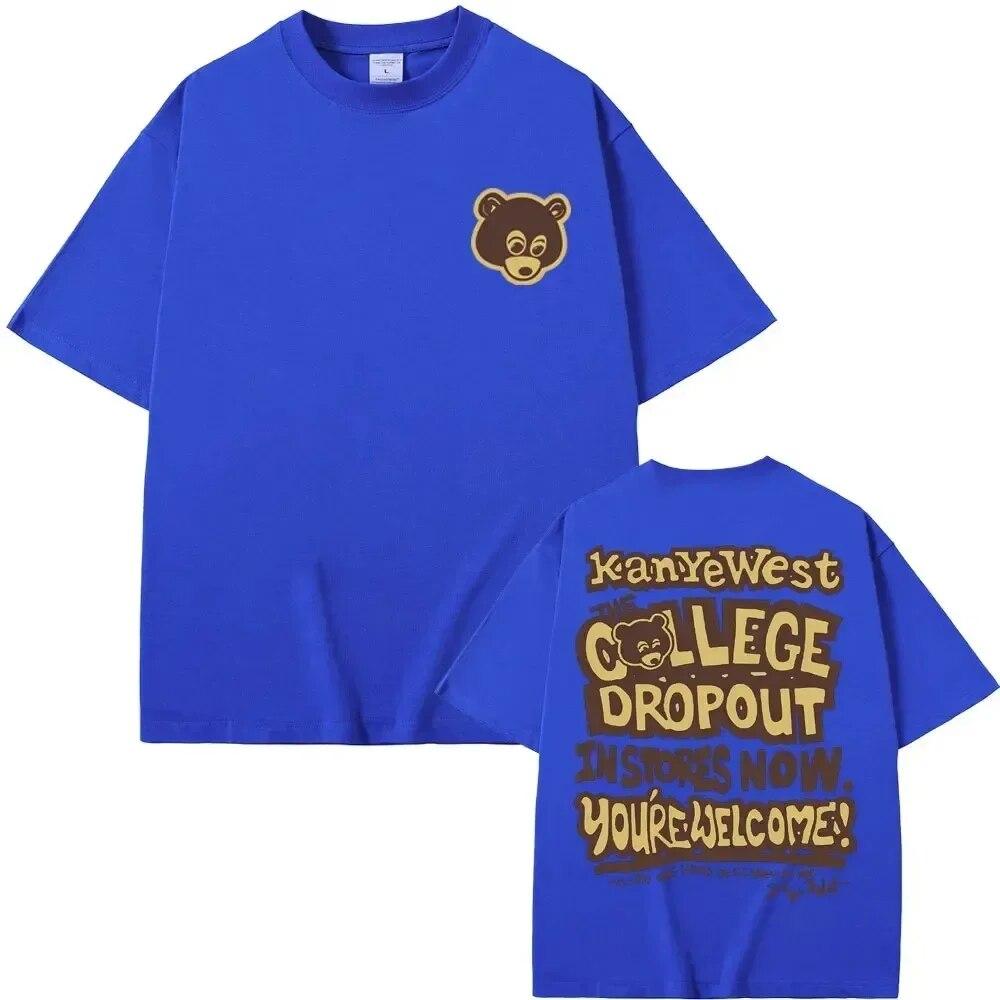 Самая известная футболка Kanye West The College Dropout Graphics унисекс WoUnisex хип-хоп рэп винтажные футболки унисекс повседневная футболка унисекс
