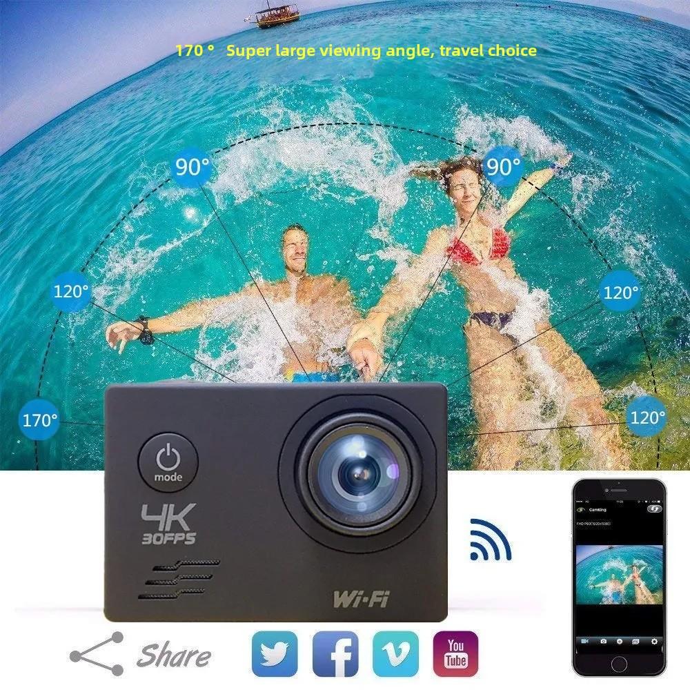 Спортивная DV 4K водонепроницаемая беспроводная WiFi мини HD наружная камера F9 для дайвинга F60 цифровая камера