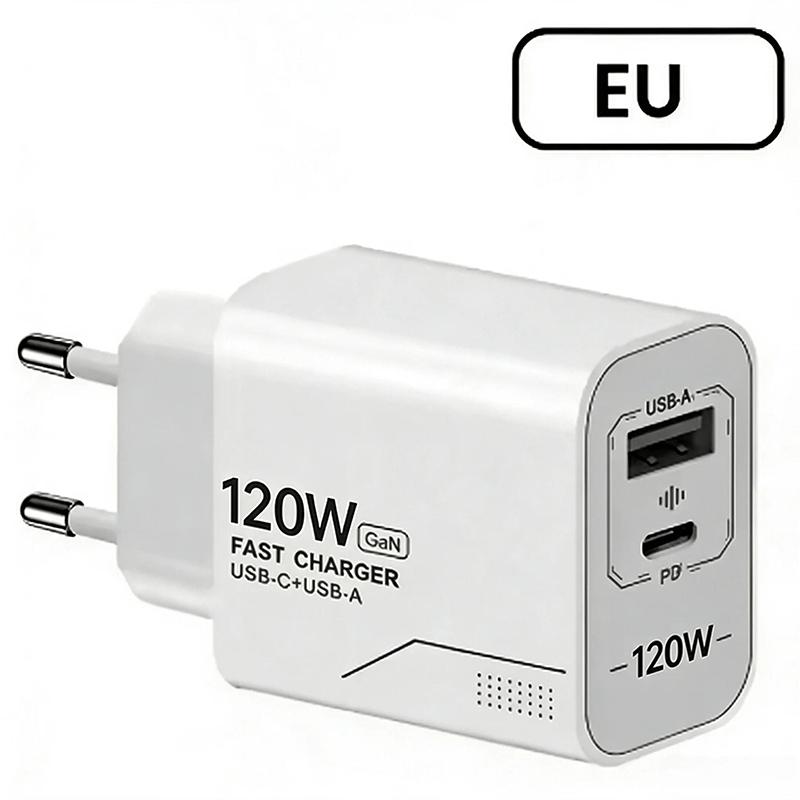 111W Charger GaN Fast Charging 1-Port Type-C USB Wall Adapter Phone Charger Compatible For iPhone Samsung Xiaomi With US/EU Plug
