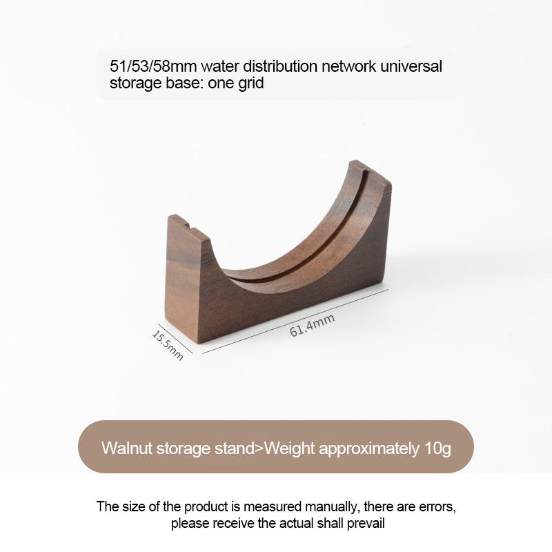 Держатель сетки фильтра для кофе эспрессо, кронштейн сетки шайбы для приготовления кофе, деревянная подставка из орехового дерева для сетки шайбы 51 мм/54 мм/58 мм