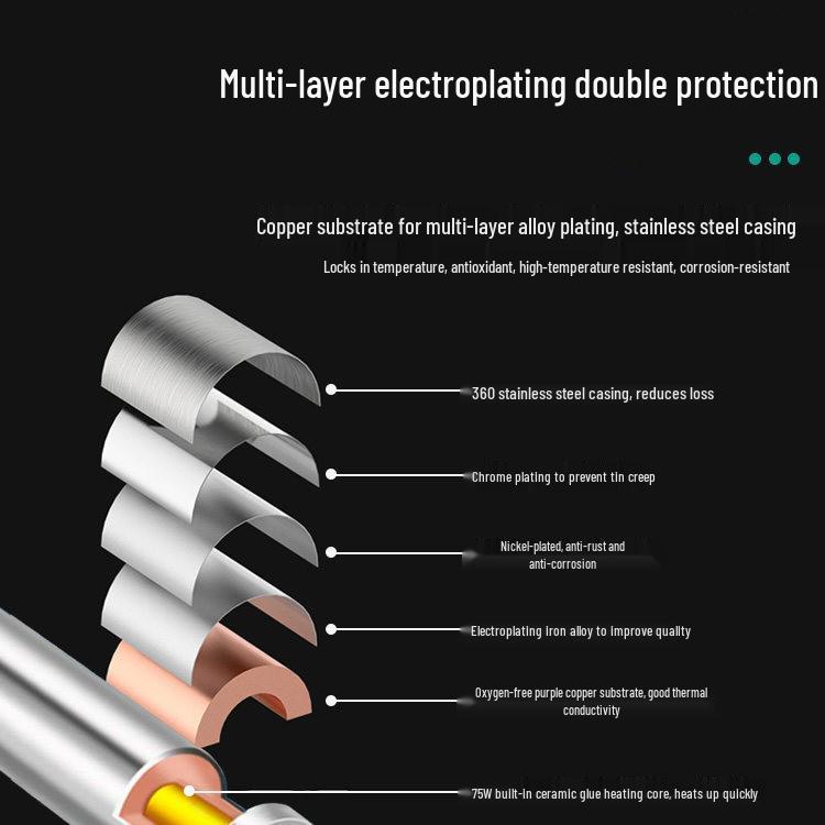 T12 Round Tip Integrated External Heat Soldering Iron Tip Hanqi Accessories