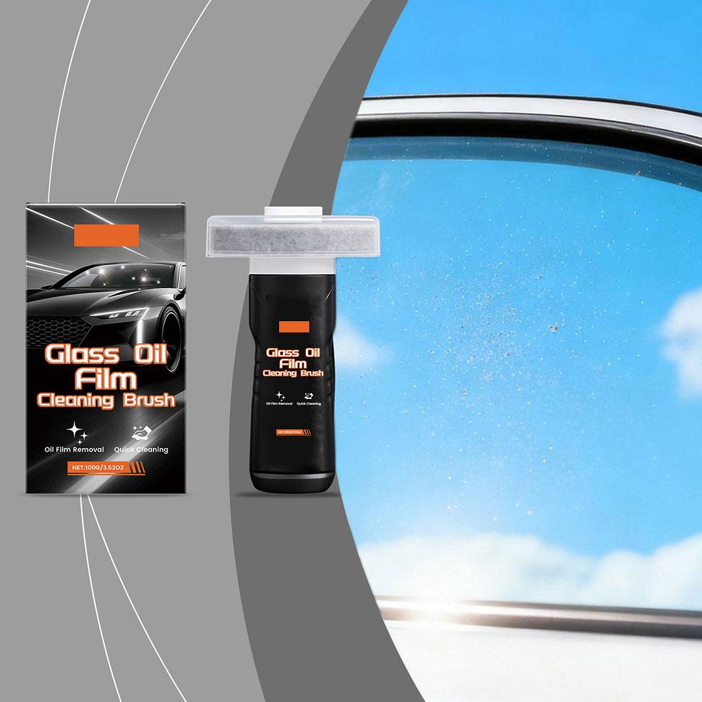 Glass Oil Film Cleaning Brush Removes Stubborn Oil Film For Car Side Window Rearview Mirror Quickly Cleans Without Damaging D3F3