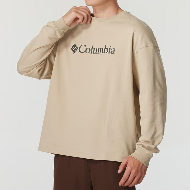 Columbia T-Shirts Men's Brown Crew Neck Moderate Straight Fit XE1739-273