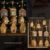 1Pc Christmas LED Light Wood House Cute Tree Hanging Ornaments Holiday Decor