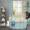 Pleasant Woman Re-Soaking Bath Small Yellow Duck Shower Curtain, Bathroom Decorative Shower Curtain, Waterproof Shower Curtain W