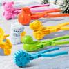 Snowflake Shaped Snowball Maker Clip Children Outdoor Plastic Winter Snow Sand Mold Tool for Snowball Fight Outdoor Fun Sports