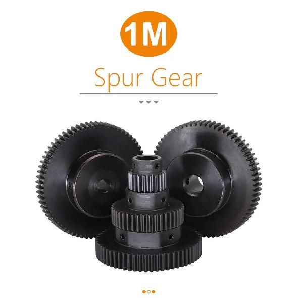 Module 1 Spur Gear 1M-10T/12T/14T SC45#Carbon Steel Material Motor Gear Bore Size 4/5/6/6.35/7 mm Transmission Accessories