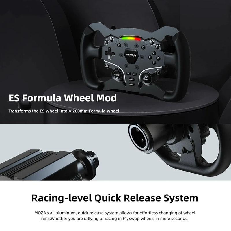 R5R3Racing Simulator Steering 280mm Aviation Grade Aluminum Body Specially Designed and Adapted for theES Wheel Body Accessories