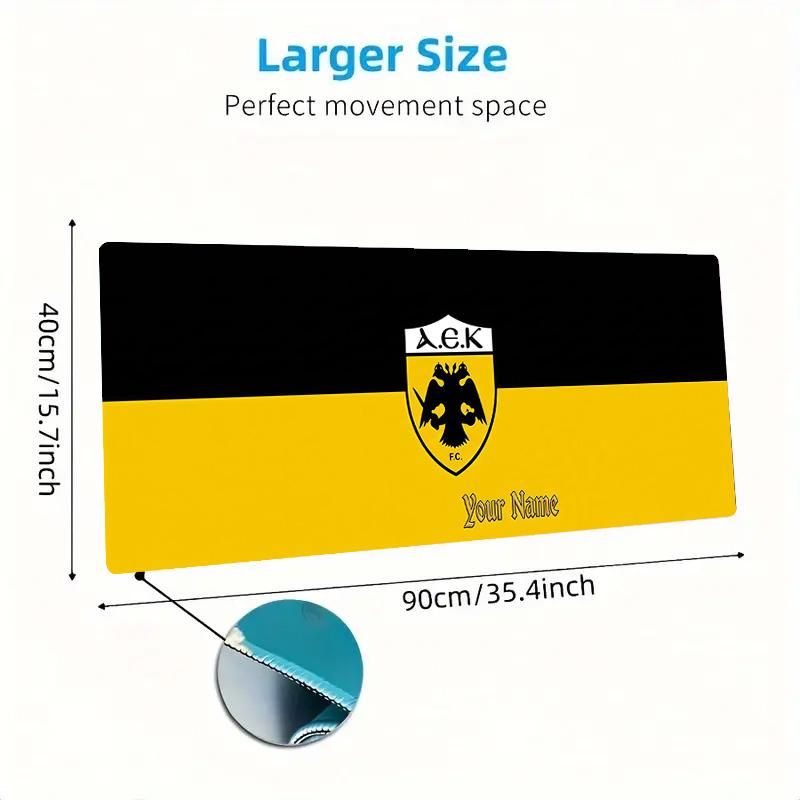 Aek F Custom Name Large Size Mouse Pad Large Gaming Table Cushion Non-slip Laptop Tablet Big Mousepad XXL Mat Mini PC Playmat With Lock edge